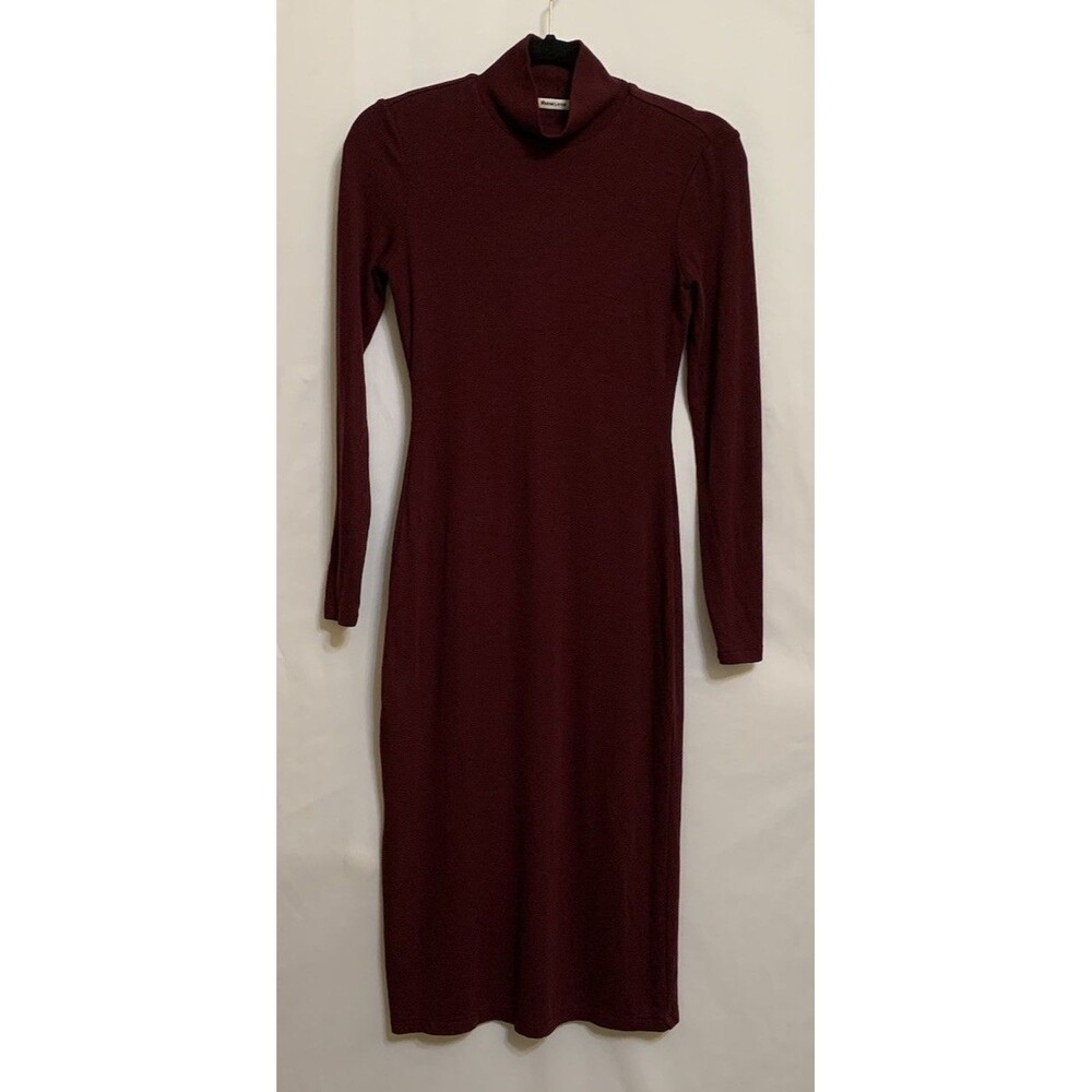 MARINE LAYER Women Size XS Dress MIDI  Ribbed Sweater Long Sleeve Turtleneck